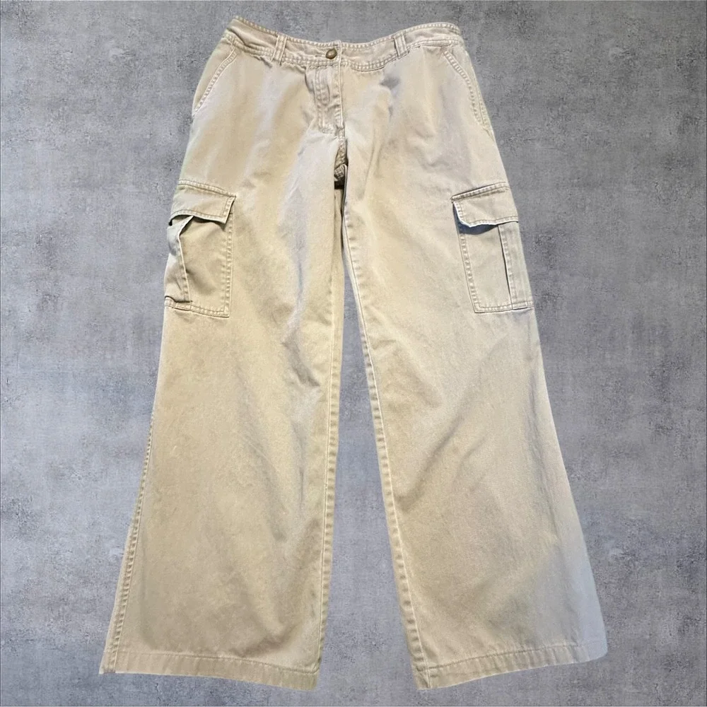 New York‎ & Company Y2K Khaki Cargo Pants Women's Size 8
